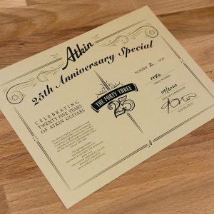 25th Anniversary Certificate